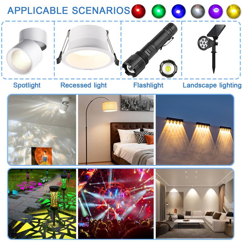 LEDGUHON 10Pcs 3535 SMD Led Chip 3W Warm White Light