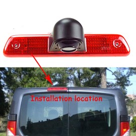 Kalakus HD Parking Aid Car Reversing Camera in 3rd Brake Light Brake Light Rear View Camera Transport Window Suitable for Peugeot Expert 2007-2016/Fiat Scudo 2007-2016/Citroen Jumpy 2007-2016