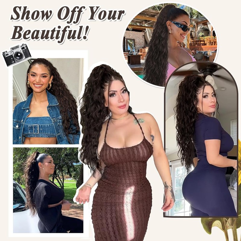 XFSRG 66cm Maislocken Pferdeschwanz Haarextension Zopf Haarteil Mit Klammer Haarverlängerung