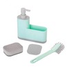 Vigar Rengo Monobloc 4-piece Sink Caddy Set, Includes Scrub Brush,