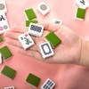 Cedilis Chinese Mahjong Set- 146 Small Melamine Tiles(1.18", Green) with