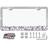 BLVD 3D Bling Chunky Silver, Clear and Pink Crystals Metal