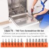 Saipor 14pcs T5 - T40 Torx Screwdriver Bit Set with
