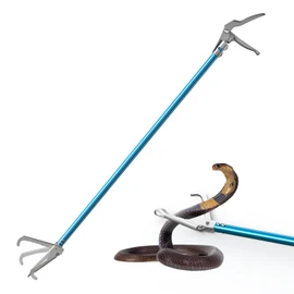 G2 60-inch Professional All-Aluminum Alloy Snake Tong Reptile Grabber Rattle Snake Catcher Wide Jaw Handling Tool with Lock(60inch)