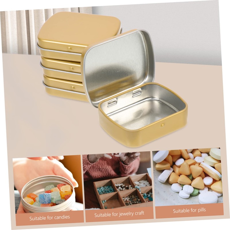 STOBOK 10pcs Tin Box Iron Containers for Organizing Small Items
