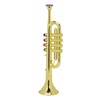 Kid Trumpet Golden Coated Plastic Children Preschool Music Toy Gift