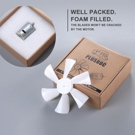 PlusRoc RV Vent Fan Replacement 6 inches RV Exhaust Bathroom Ventilation Roof Ceiling Fan 12V D-Shaft Motor White Blades Compatible with Heng's Elixir Jensen, 130 CFM