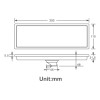 Zhaoci Coladera Desagüe Invisible Lineal Antiolor De Acero Inoxi 30*11cm