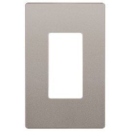 LIDER Matte Finish Decorator Switch Cover, Screwless Wall Plate, Mid-Size 1-Gang 4.88" x 3.11", Unbreakable Polycarbonate Thermoplastic, UL Listed, LSWP-31M-NK, Nickel