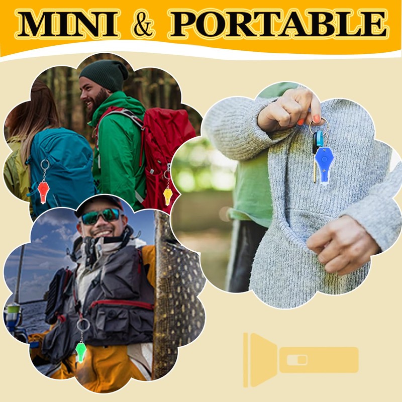 POCKETMAN LED Keychain Flashlight UV Light Small Flashlight Mini Keychain