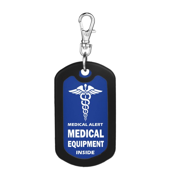 mnmoom Medical Equipment Luggage Tag Medical Alert Zipper Pull Bag