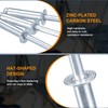 sourcing map 50Pcs 1/8"x5/16" Countersunk Head Blind Rivets, Zinc-Plated Carbon