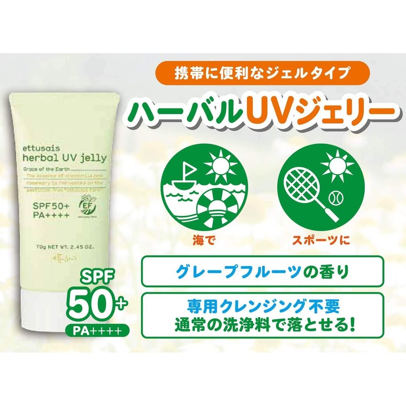 Etusé Herbal UV Jelly, Face and Body Sunscreen Gel SPF