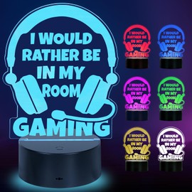 Gamer Gifts for Teenage Boy Girls Easter Basket Stuffer, Boyfriend Birthday Gift Cool Christmas Gift for Men Dad Son Daughter 2025 Graduation Gift, LED Light Up Gaming Lamp Acrylic Gaming Night Light