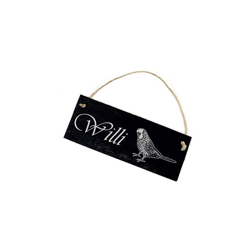 Budgies Sign, Slate Plaque with Engraving, Name Plate, Desired Name,