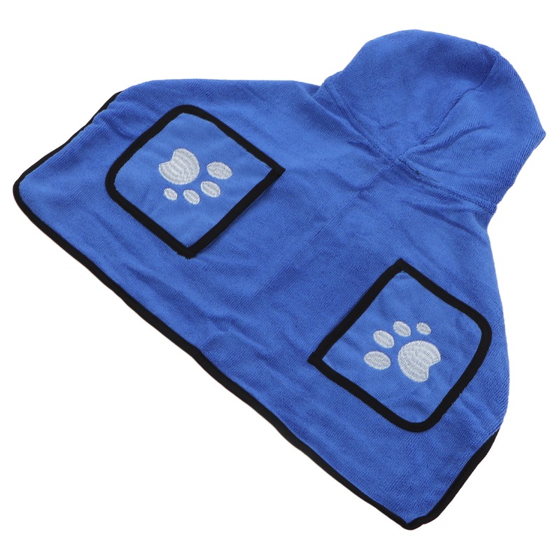 Dog Towel Strong Absorbent Quick Drying Hand Pockets Design Hooded