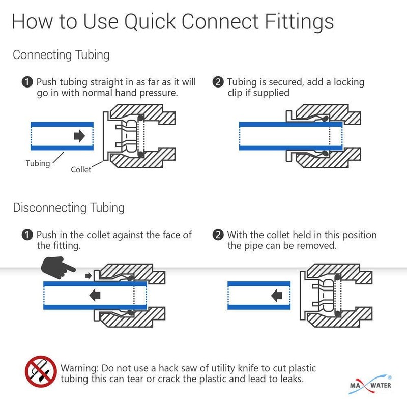 Quick Connect Tank Ball Valve For Water Purification Systems And