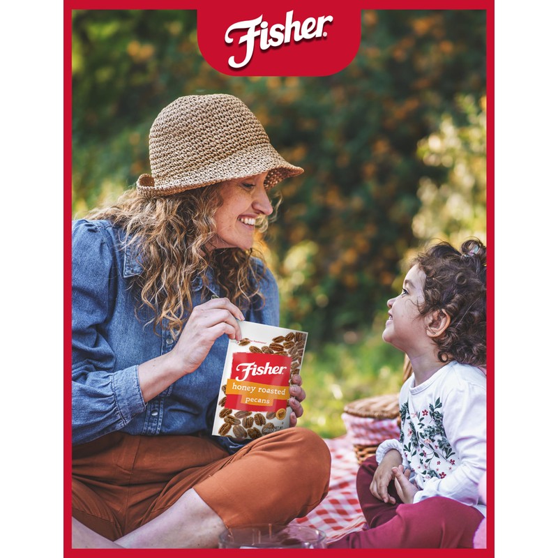 Fisher Snack Honey Roasted Pecans, 4.5 oz (Pack of 1),