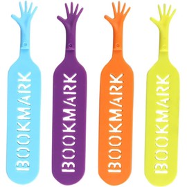 Separador de Libros Forma de Mano 4 Piezas de Pp, Marcador Novedoso Multifuncional para Oficina y Escuela, Adecuado para Decoración y Lectura