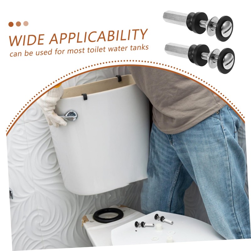 Mipcase 2pcs Toilet Tank Bolts and Gaskets Set with Leakproof