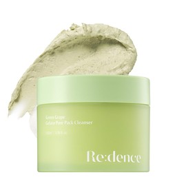 redence Redence Green Grape 3-in-1 Gelato Pore Mask Cleanser, Pore Exfoliating Scrub Mud Mask Pack, No Tightness, Korean Skin Care, 100ml / 3.38 fl oz