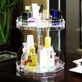 Best Deco Acrylic Rotating Cosmetic Organizer (Select 1 of 2) - Acrylic Rotating Cosmetic Organizer_Large(大) / 베스트데코 아크릴 회전식 화장품정리함 2종 택1 - 아크릴회전식화장품정리대_대(大)
