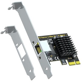 GLOTRENDS LE8105 2.5GbTarjeta de Red PCIe para PC, 10/100/1000/2500 Mbps Puerto LAN RJ45 Ethernet Gigabit