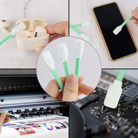 50-Piece Square and Rectangle Cleaning Swabs, Optical Swabs, Printer Swabs, and Camera Lens Swabs for Electronics and Optical Equipment Cleaning (Green)