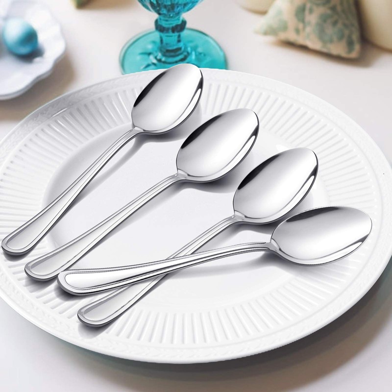Dinner Spoons Set of 12, E-far 7.9 Inch Stainless Steel