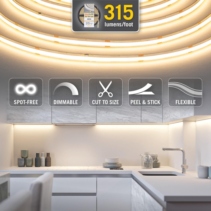Armacost Lighting RibbonFlex Pro 24V White COB LED Strip Light