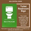 ADA CENTRAL SIGNS - 6"X9" Toilet Restroom Sign- ADA Compliant
