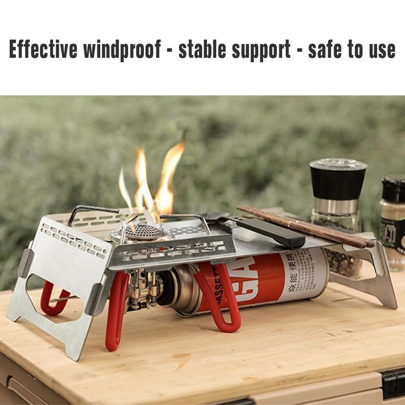 Portable Camping Table Heat Shield Gas Stove Stand Windshield Camping