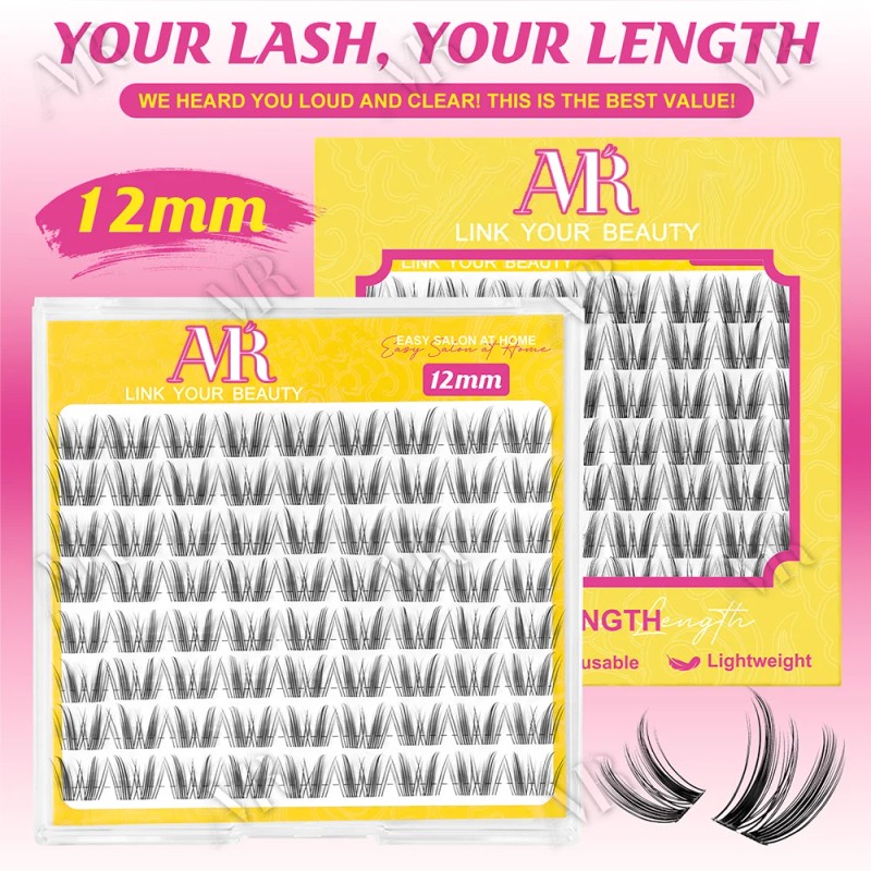 US Local Stock Single Length Cluster Lash Tray 8-16mm Diy