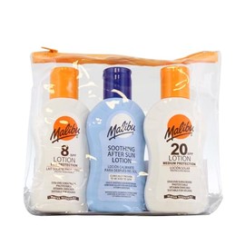 Malibu Sun Travel Essentials with SPF 30 & 50 and After-sun, 3 x 100ml
