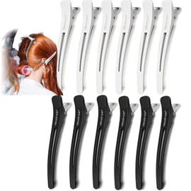 Broches Cabello Mujer Clip, 12 Clips para Cabello Estetica Antideslizante y Inoxidable
