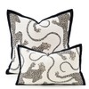 HERAYLI Premium Series, Leopard Throw Pillow Covers, Animal Jacquard Cushion
