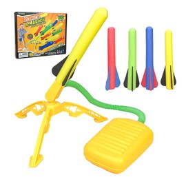 Hopture Rocket Launcher Power Air Toy Set with 10 Foam Rockets, Stomp Launch Pad, Outdoor Activity Game