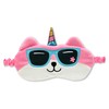 iscream Bedtime Besties Satin-Lined Embroidered Fur Sleep Mask for Girls