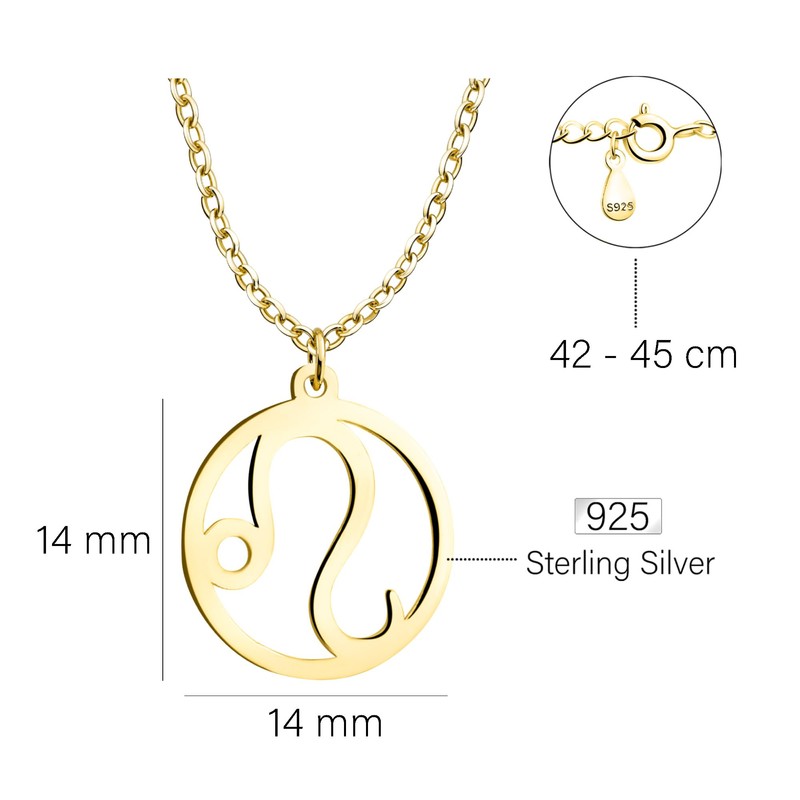 Sofia Milani - Women's Necklace 925 Silver - Gemini Zodiac