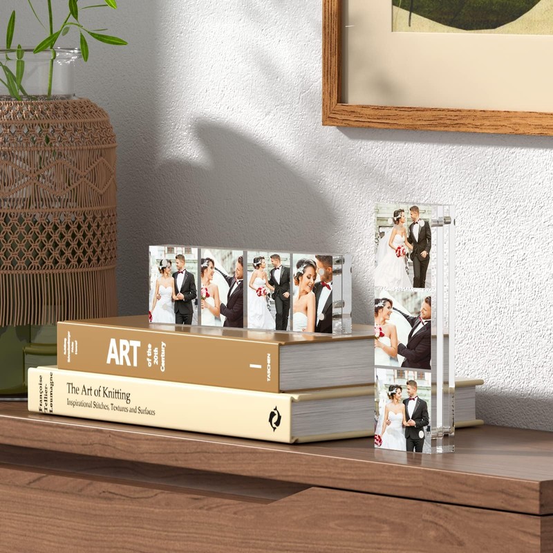 Niubee 2x6 Photo Booth Frame, Clear Acrylic Desktop Double Sided