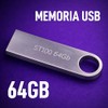 Memoria USB 64GB Tipo A 2.0 de Metal Stylos Tech