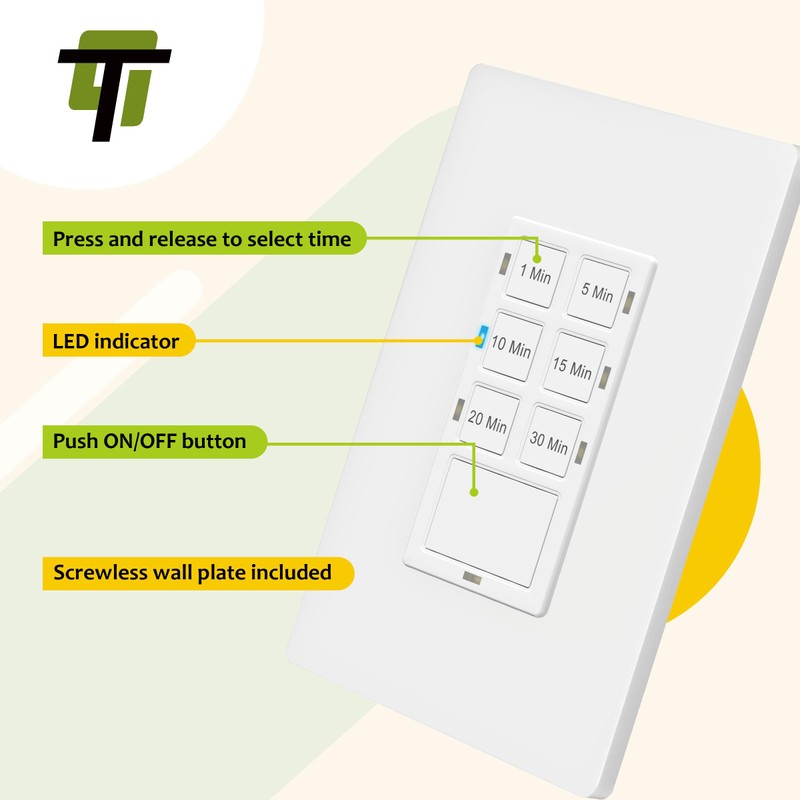 TG 30-Min Countdown Timer Switch, Neutral Required in Wall Timer