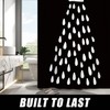 RiePoiia Black and White Shower Curtain Fun Shower Head and