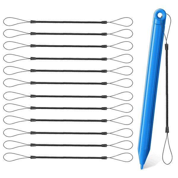 HIZEMLK 12PCS Plastic Elastic Pen Lanyards, Coil Spring Leash Anti-lose