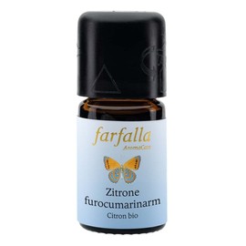 FARFALLA Organic Lemon Essential Oil, Furocumrinarm, 5 ml (Pack of 10)