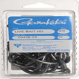 Gamakatsu Live Bait Hook Fishing Equipment, Black