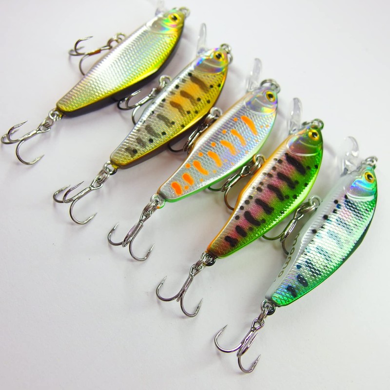 momolures Trout Fishing Lure Flat Sinking Minnow 44mm 4.4g Tungsten