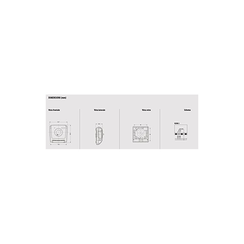 Vemer Klima 3 VE019600 Wall Mounted Gas Expansion Thermostat White
