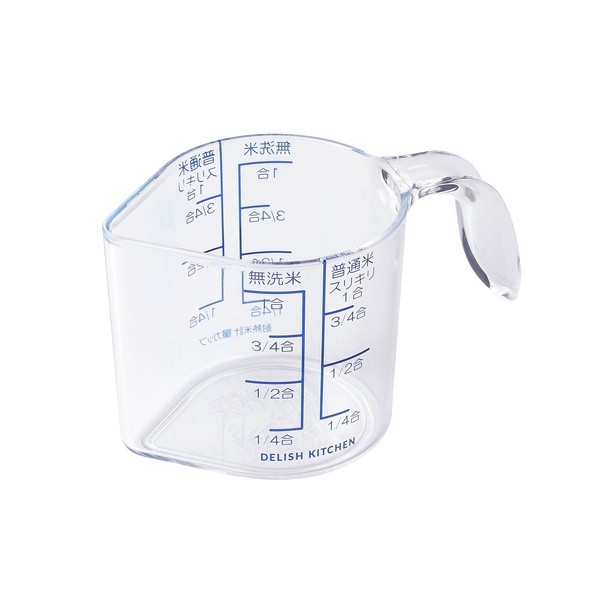 DELISH KITCHEN CC-1325 Pearl Metal Measuring Cup, Navy, 4.3 x 2.8 x 2.6 inches (11 x 7 x 6.5 cm), Rice Measuring Cup, 6.1 fl oz (180 ml)