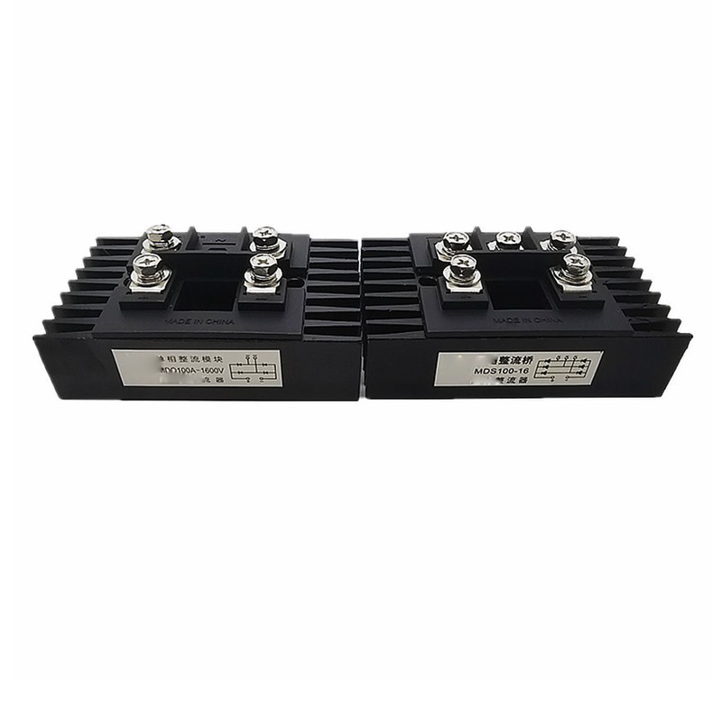 2Pcs Single Phase Bridge Rectifier 100A 1600V 4 Terminals Current